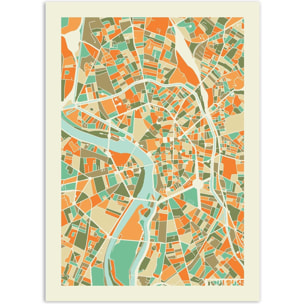 Affiche - Toulouse map - Muzungu