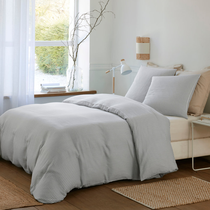 Parure housse de couette imprimé 100% gaze de coton - laya