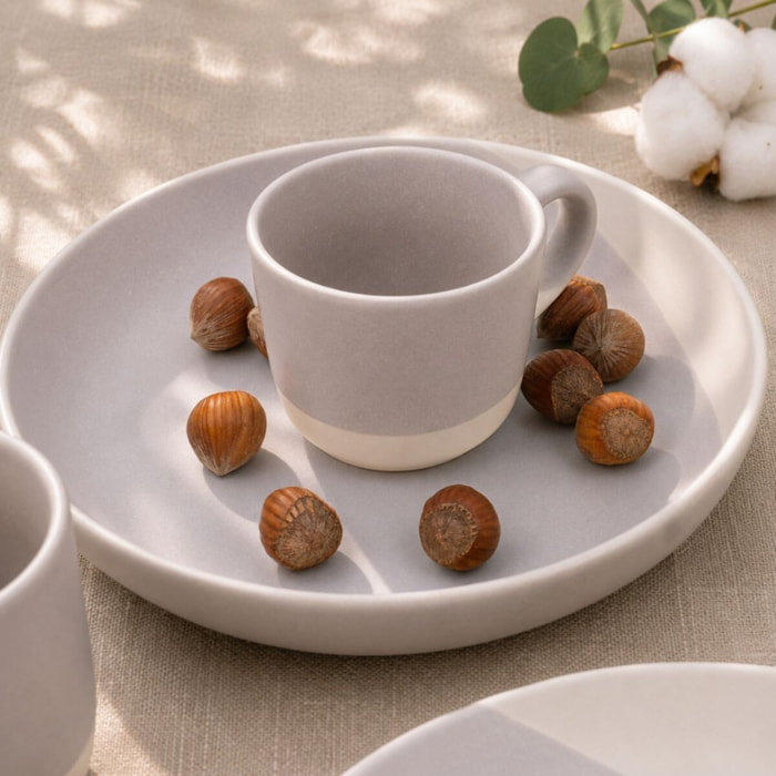 Lot de 6 assiettes creuses, TERRE DE SIENNE