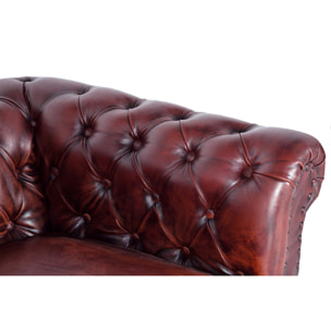 Sillón de Piel 96 Cm Estilo Chester