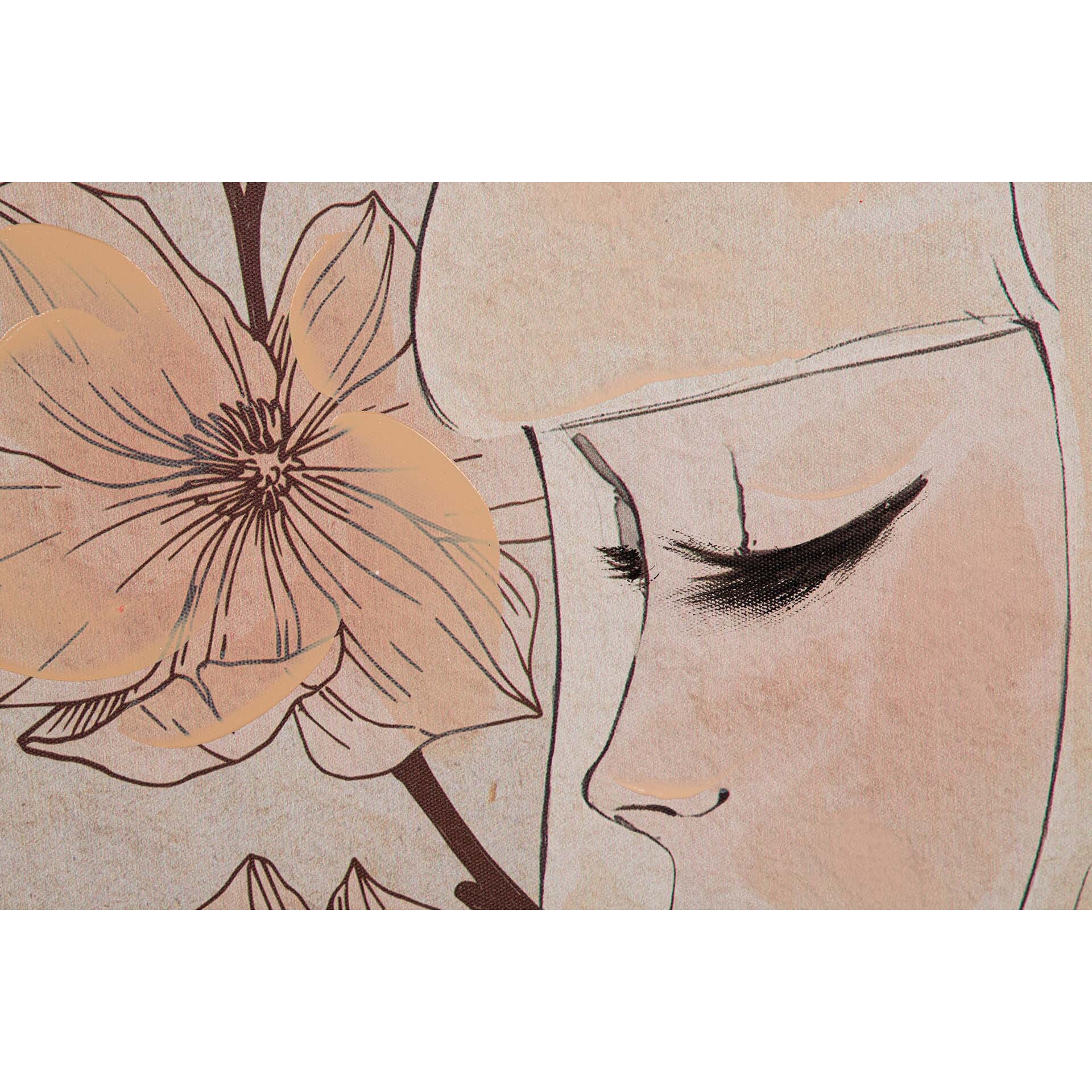 Set 2 Cuadros Mujer 80% Pintado A Mano 60x4x80 Cm