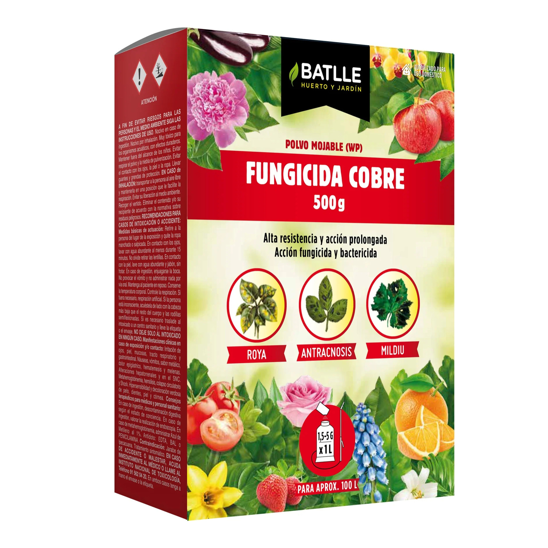 Fungicida cobre Batlle caja 500 g