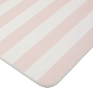 Tapis de bain Strio 39x60cm rayures rose en diatomite