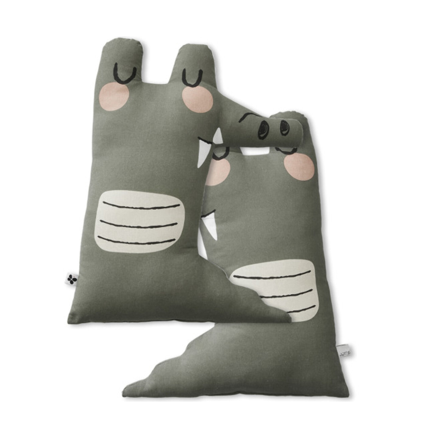 Coussin en forme de crocodile housse non amovible en coton - ALI