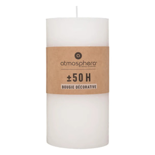 Bougie rustique "Olia" blanc 445g