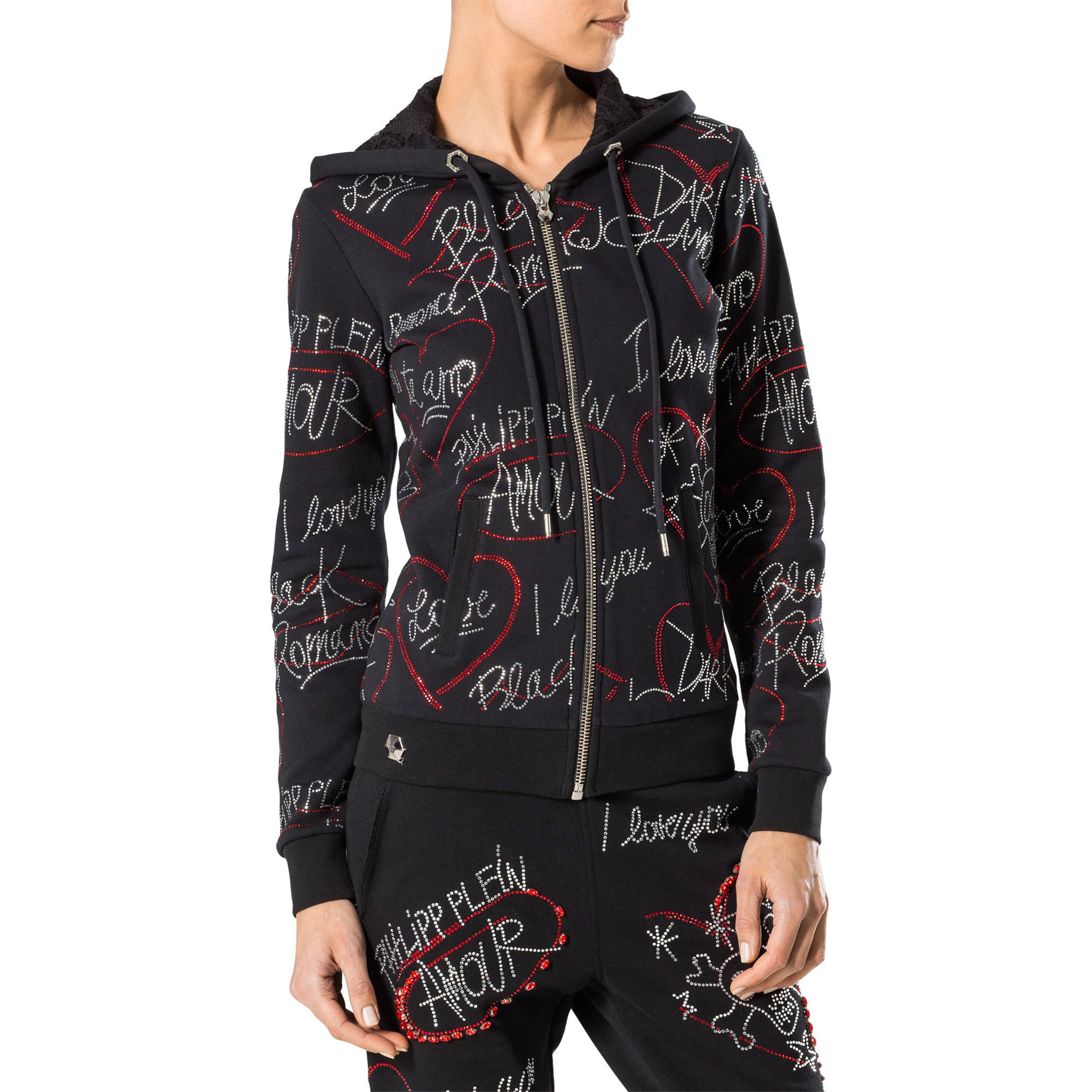 PHILIPP PLEIN hooded jacket "tell me"