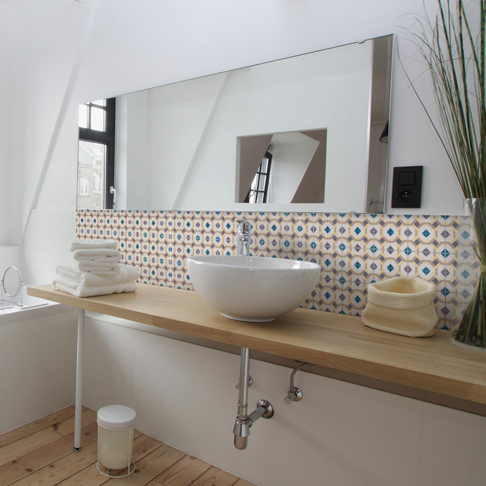 Stickers muraux - Sticker Mural Carrelage adhésif Cuisine Salle de Bain - 24 STICKERS CARRELAGES AZULEJOS GOSTOSO