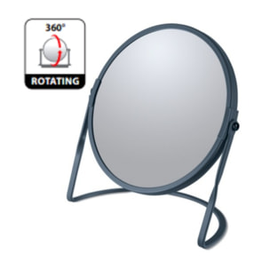 Miroir grossissant sur pied Acier AKIRA Pétrole mat Spirella