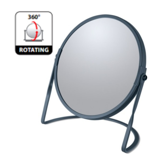 Miroir grossissant sur pied Acier AKIRA Pétrole mat Spirella