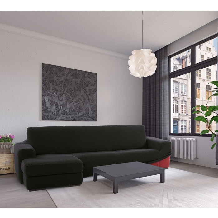 Funda para Chaise Longue izquierdo (visto de frente) brazo largo SÚPER ELÁSTICA modelo HELENA