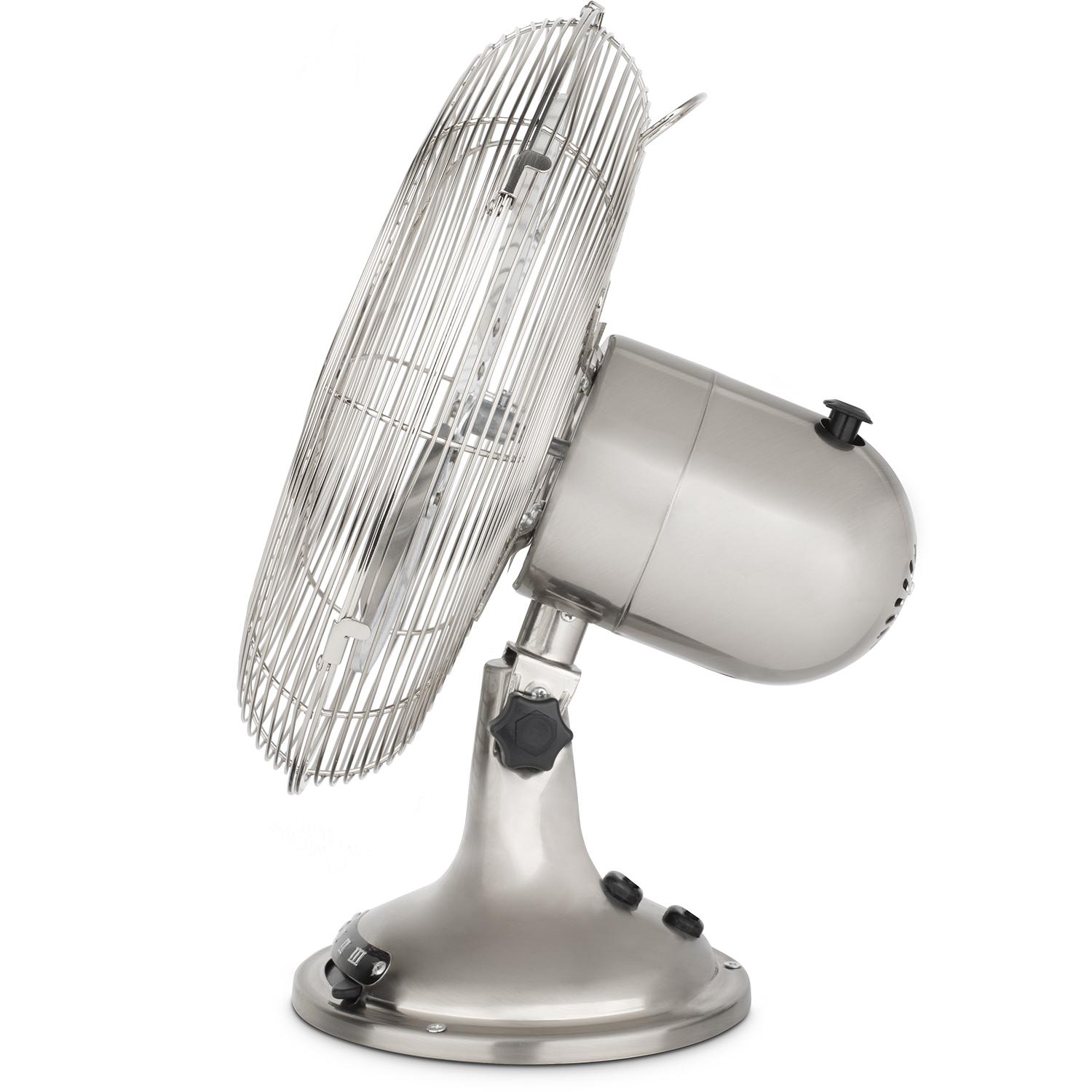 Ventilador En Metal, 3 Velocidades, 4 Aspas, Diseño Retro.