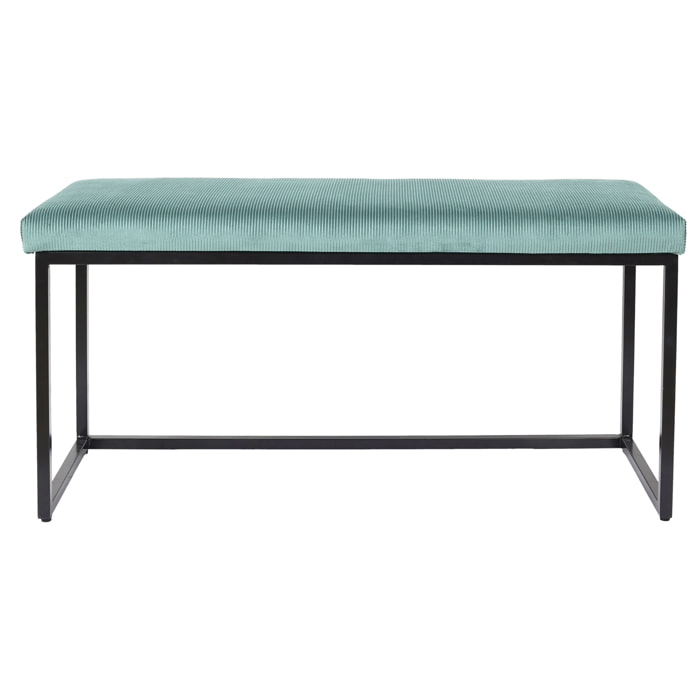 Banc Giulia Bleu Velours Cotele