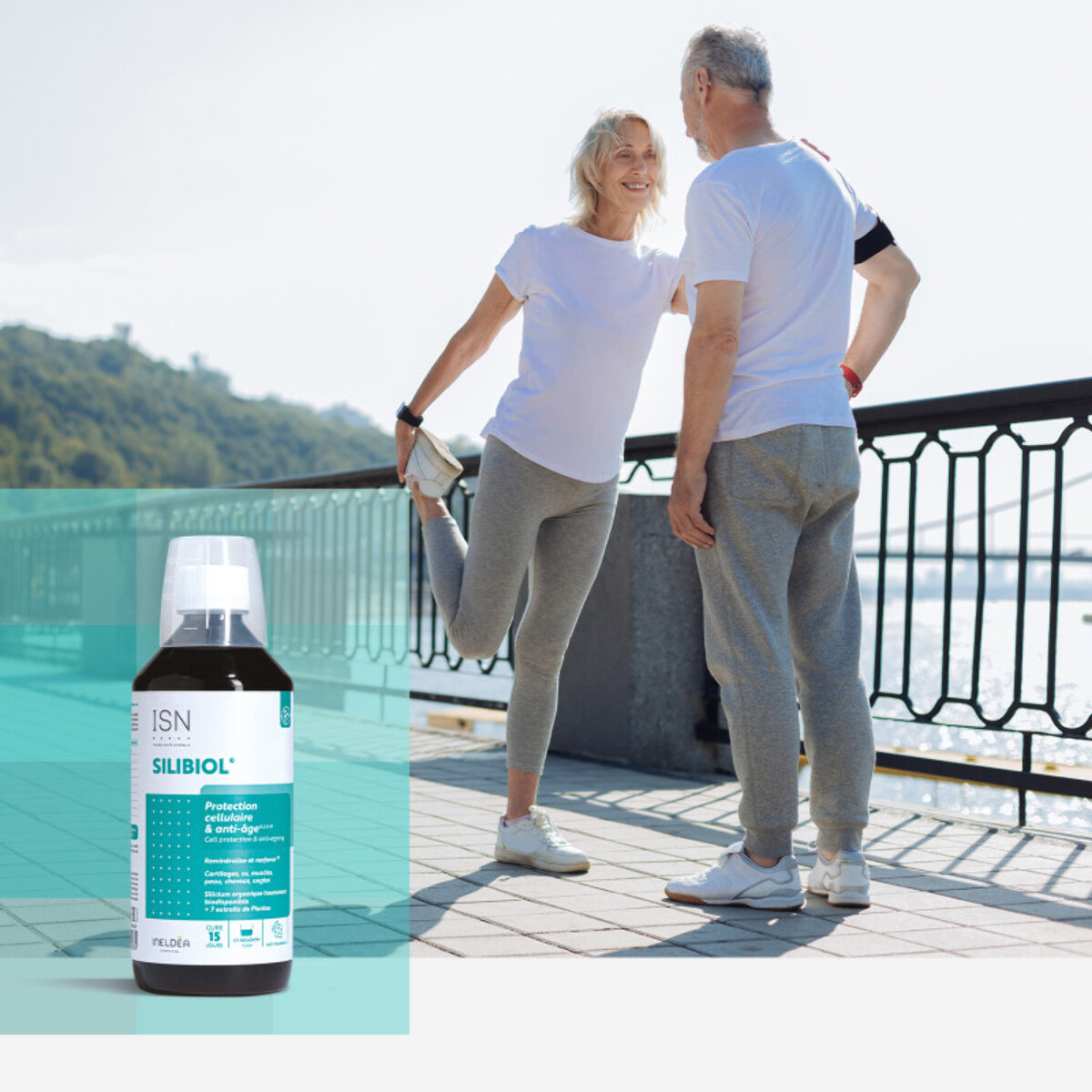 ISN - Silibiol Buvable - Complément alimentaire à base de Silicium organique et plantes - Protection cellulaire & anti-âge - Flacon 500 ml - Goût Framboise - Cure 15j