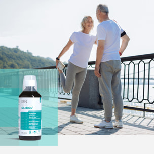ISN - Silibiol Buvable - Complément alimentaire à base de Silicium organique et plantes - Protection cellulaire & anti-âge - Flacon 500 ml - Goût Framboise - Cure 15j