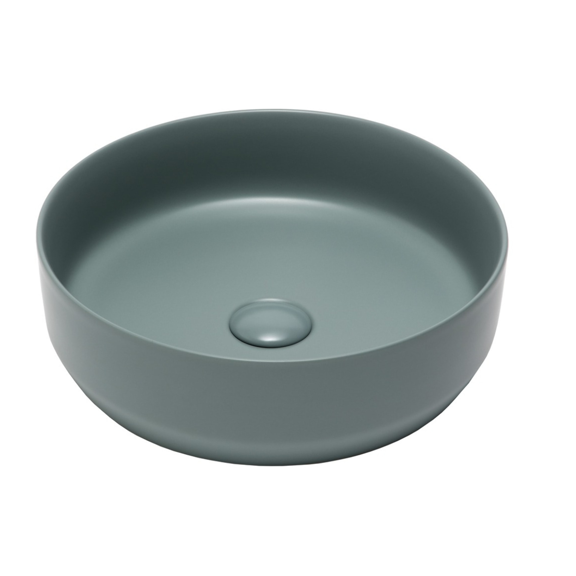 Vasque à poser ronde diamètre 39 cm - vert mat - sans trop-plein - SAT Infinitio