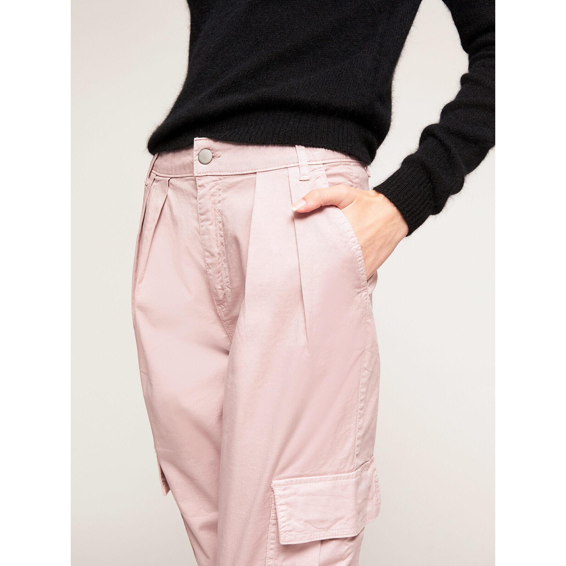 Motivi - Pantaloni cargo misto cotone - Rosa