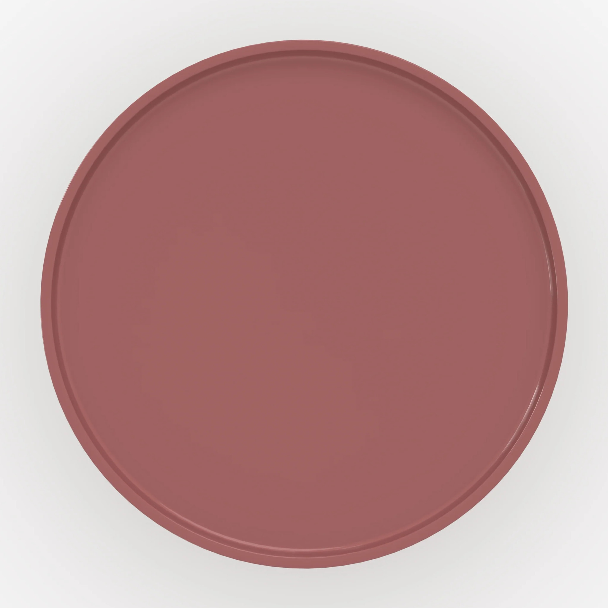 Table d'appoint laquée rouge framboise en MDF, D50 cm - Nora