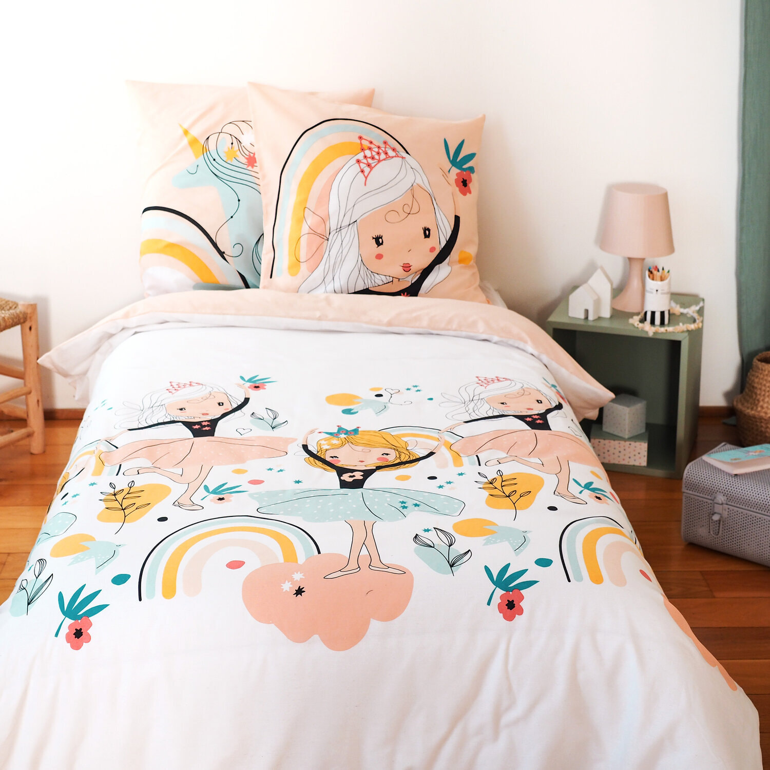 Parure de couette enfant polycoton lola