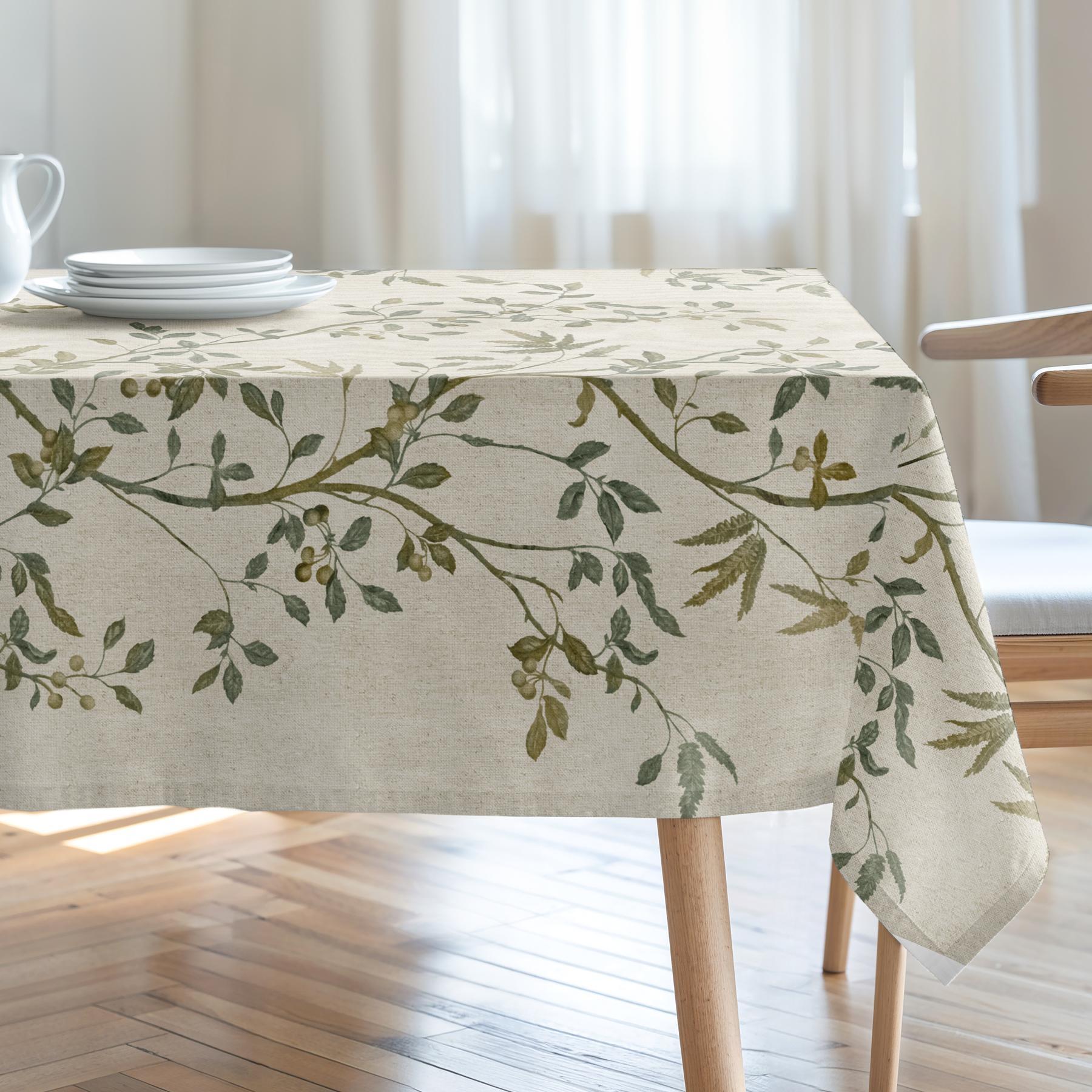 Nappe imprimée anti-tâches ZARZA VERT