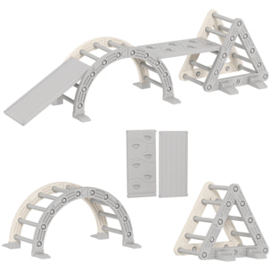 Triangle escalade enfant arc d'escalade rampe double-face pour grimper glisser chaise à bascule HDPE gris