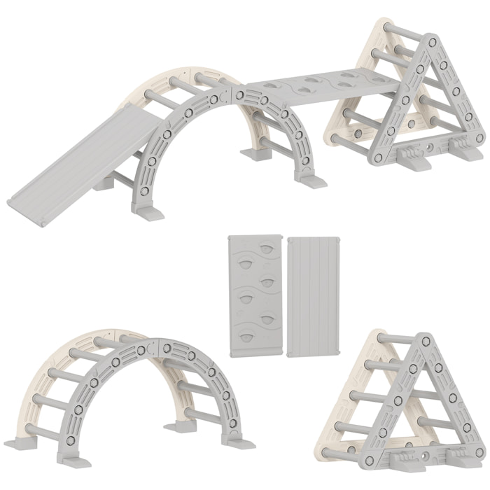Triangle escalade enfant arc d'escalade rampe double-face pour grimper glisser chaise à bascule HDPE gris
