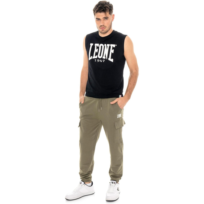 Pantalone cargo da uomo in felpa non garzata Leone Basic