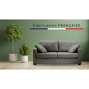 Canapé convertible 6 cm LYS 3 pl 175 cm tissu Moderne Graphite - Fabriqué en France