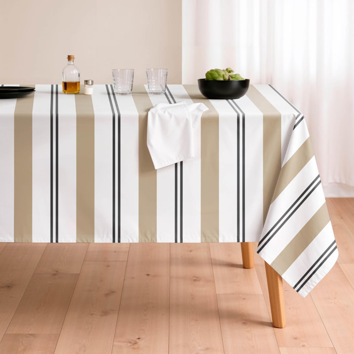Nappe imprimée anti-tâches JUNIPER BEIGE