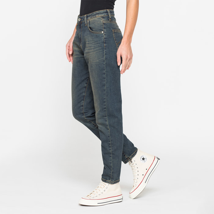 JEANS MOM CINQUE TASCHE IN DENIM STRETCH 12,2oz