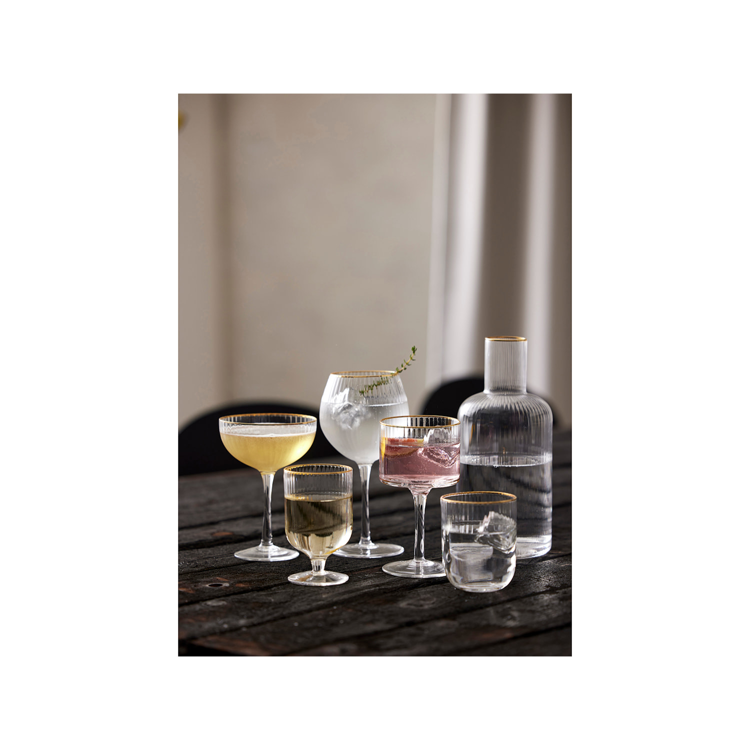 Set de 4 verres Palermo Gold 30 cl