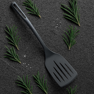 espátula ranurada en color negro 30,1x7,1cm