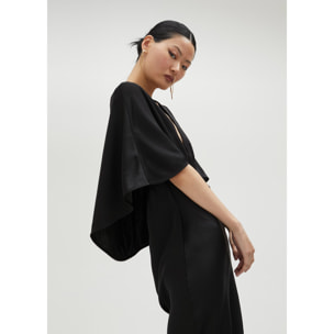 Vestito lungo maniche stile poncho