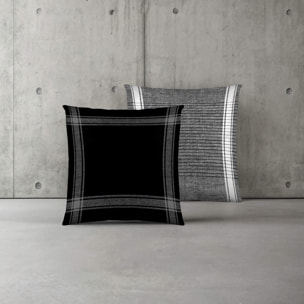 Naturals - Funda de Cojín Estampado - Con Cremallera - Sin relleno - 100% Algodón - Check