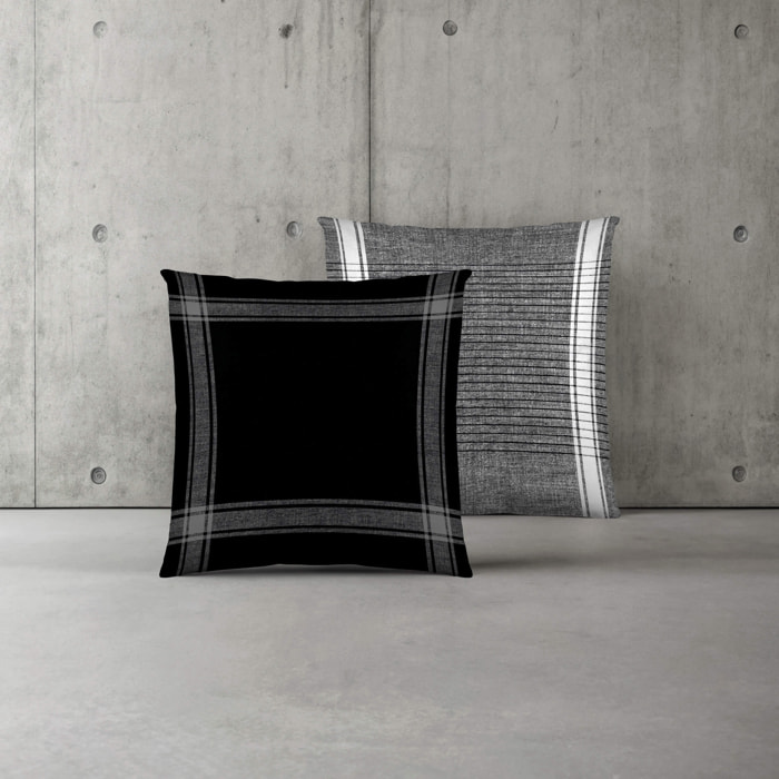 Naturals - Funda de Cojín Estampado - Con Cremallera - Sin relleno - 100% Algodón - Check