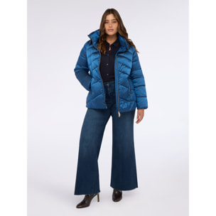 Fiorella Rubino - Piumino con collo alto - Blu