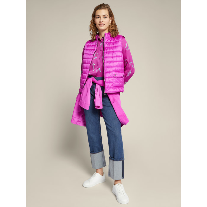 Elena Mirò - Parka in nylon riciclato con gilet staccabile - Fucsia