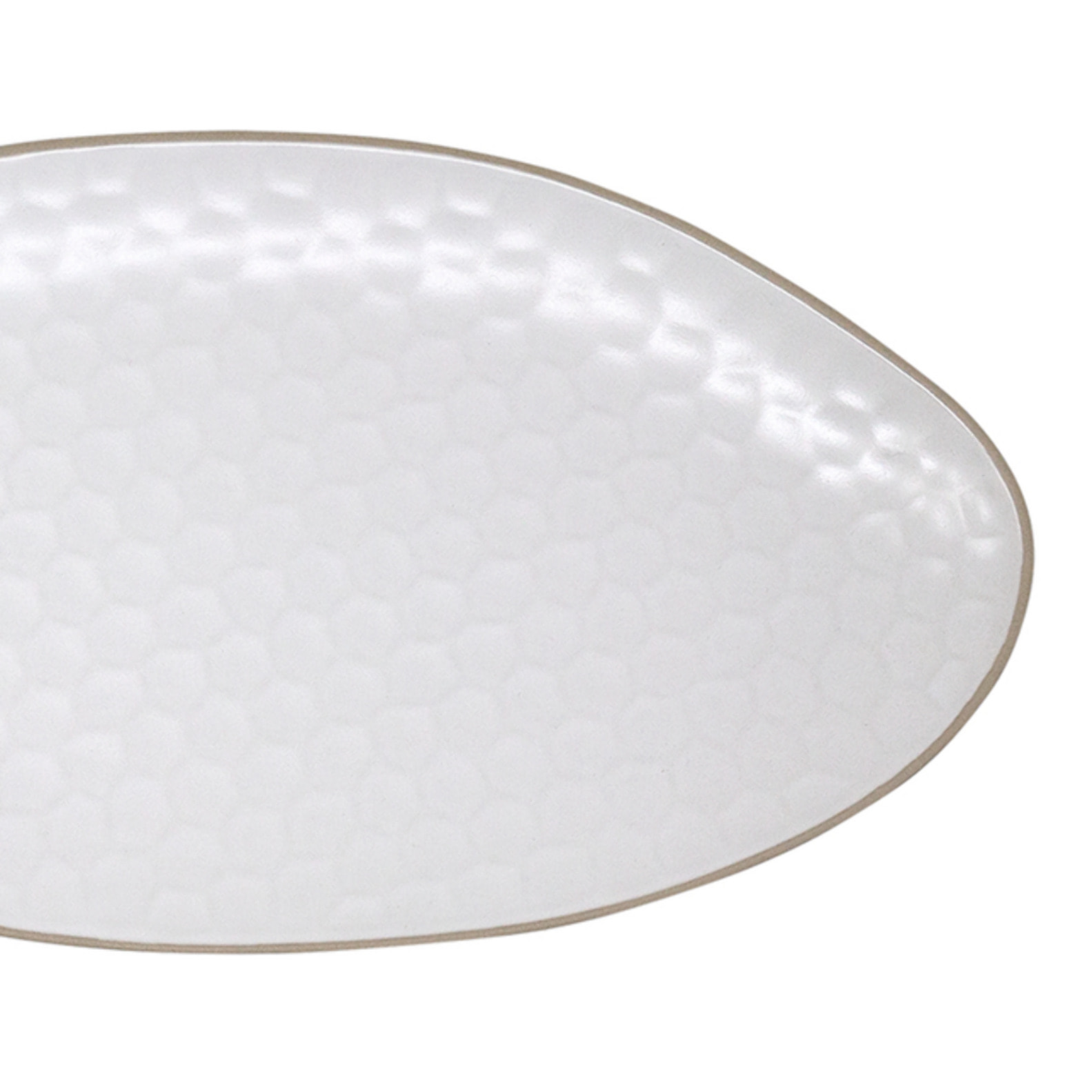 Piatto da portata ovale Impronte in stoneware
