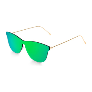 Gafas de sol OCEAN GENOVA - Plana verde con patillas metálicas doradas