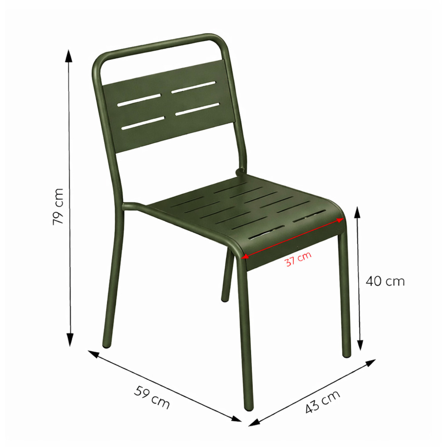 Ensemble table de jardin 200 cm et 8 chaises vert EVORA