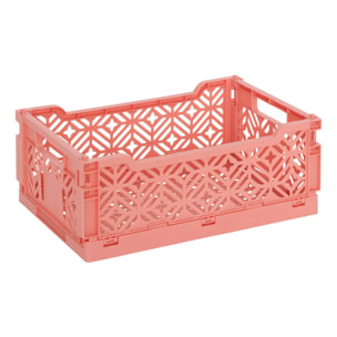 Cagette pliable Arry 30x20cm corail