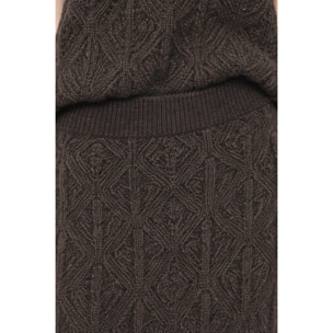 Kocca - Gonna in maglia con motivo a trecce in misto lana Donna