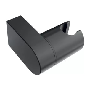 Support mural orientable pour pommeau de douche noir matt – Réglable – Olga ABS