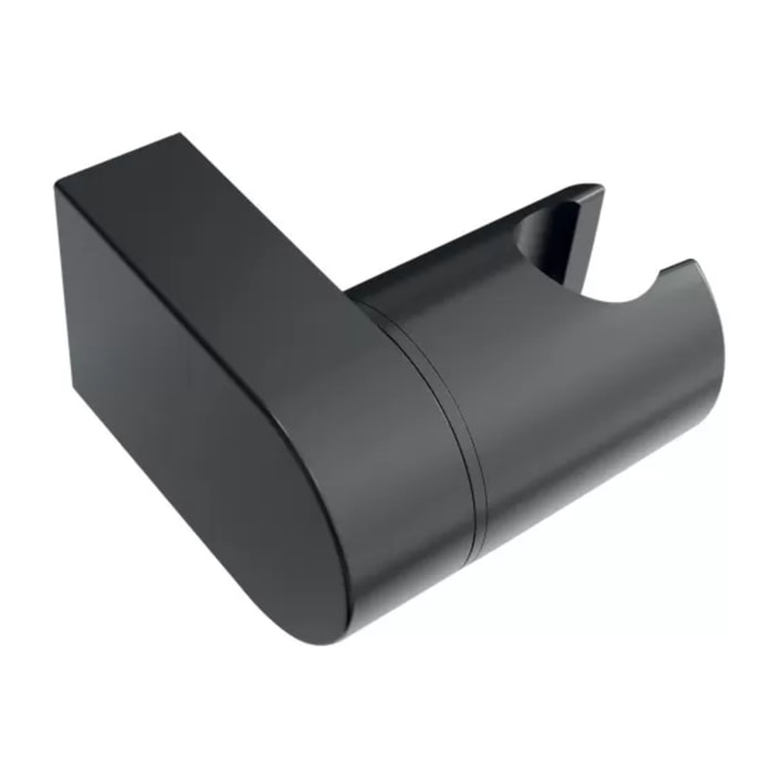 Support mural orientable pour pommeau de douche noir matt – Réglable – Olga ABS