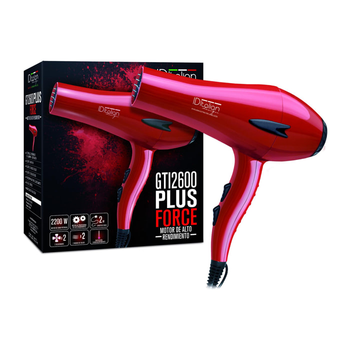 Asciugacapelli Gti 2600 Force Plus - 2200W - Rosso