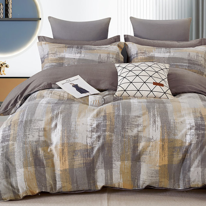 Parure housse de couette 100% percale de coton - brumel
