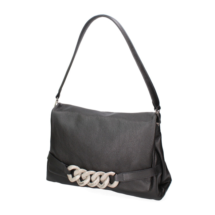 Borsa a spalla da donna Made in Italy - Valeriana Elite - 100% pelle - 31.0 x 22.0 x 11.0 cm