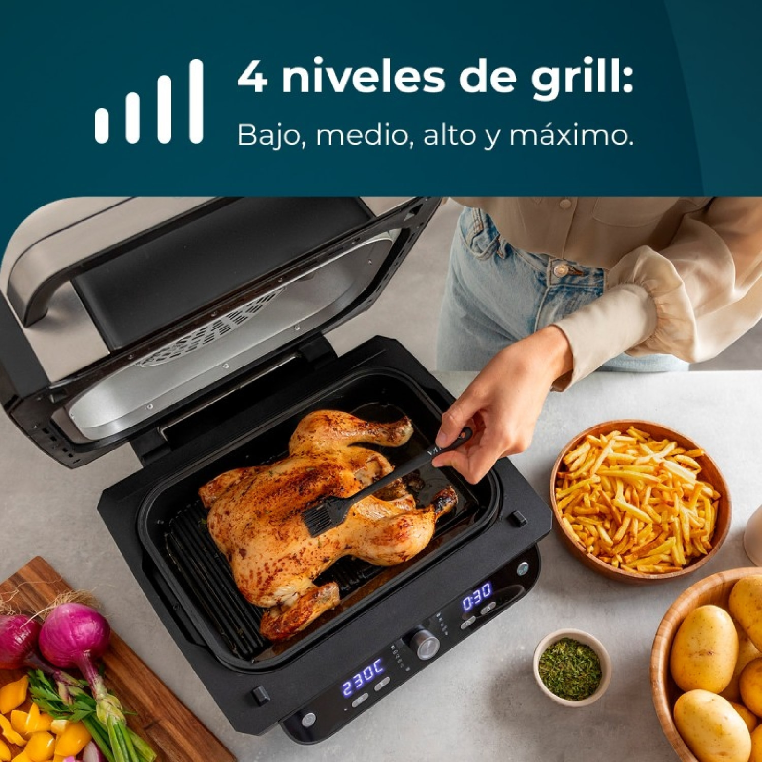 Cecotec Freidora sin aceite Freidora de aire Cecofry FireDome 8000 Pro