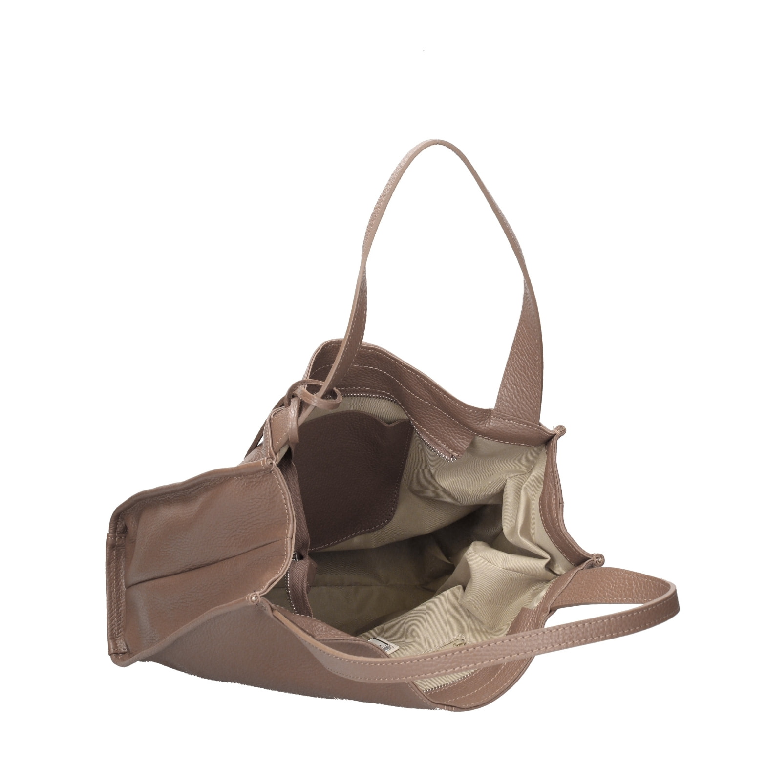 Borsa a spalla da donna In Vera pelle Made in Italy 34x32x11 cm