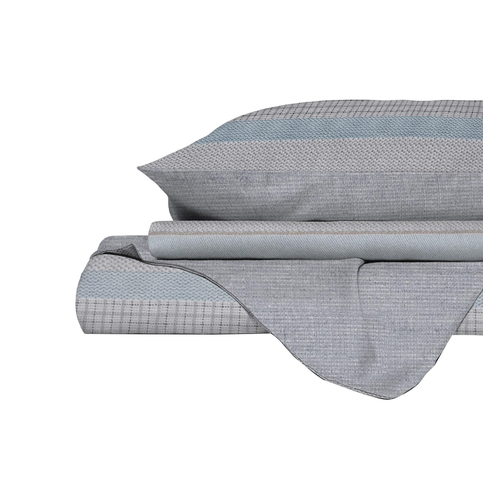 PARURE COPRIPIUMINO ATHENA, 100% Cotone, Made in Italy - BELEN AZZURRO