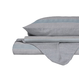 PARURE COPRIPIUMINO ATHENA, 100% Cotone, Made in Italy - BELEN AZZURRO